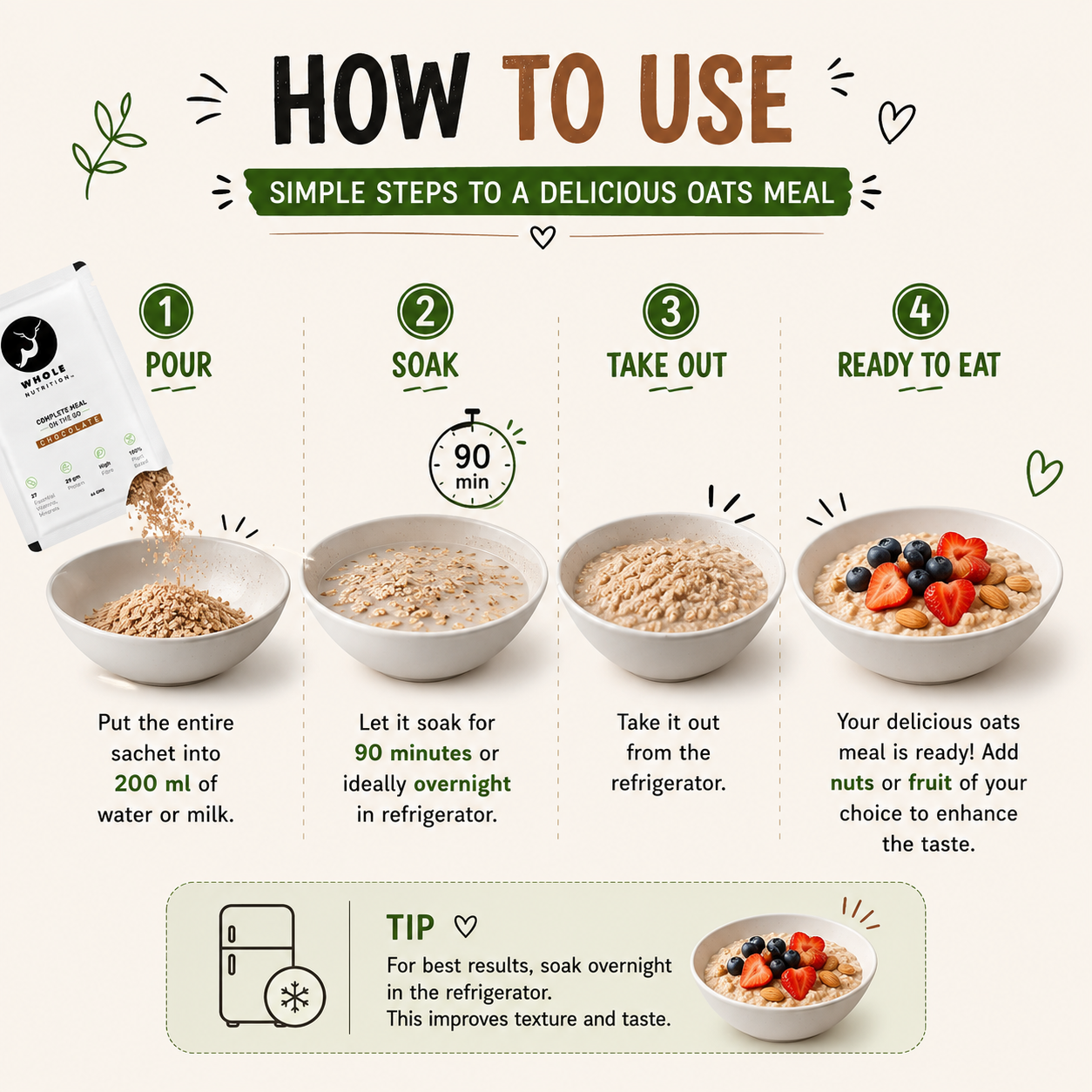 High Protein Oat Meal-Mocha Coffee
