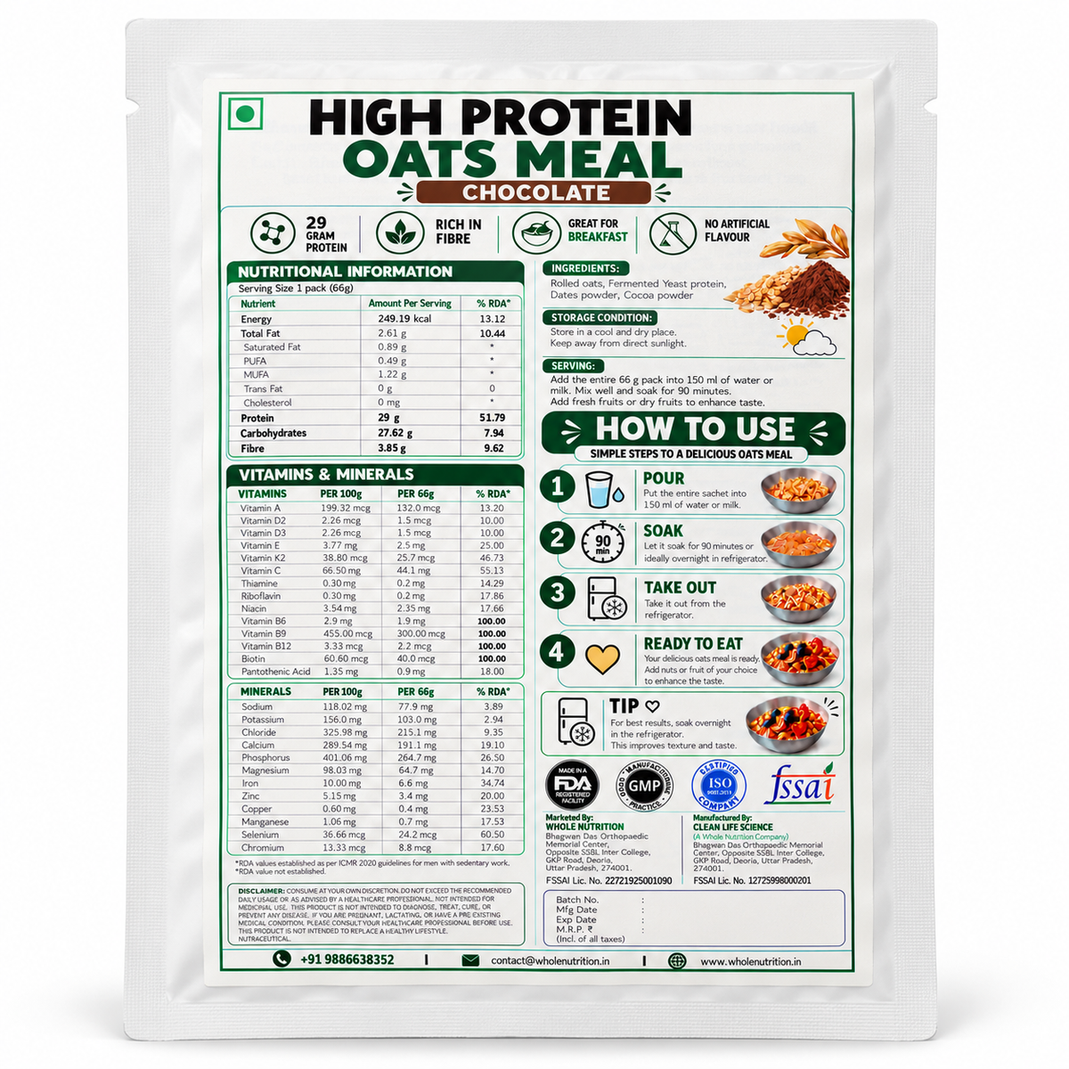 High Protein Oat Meal-Assorted