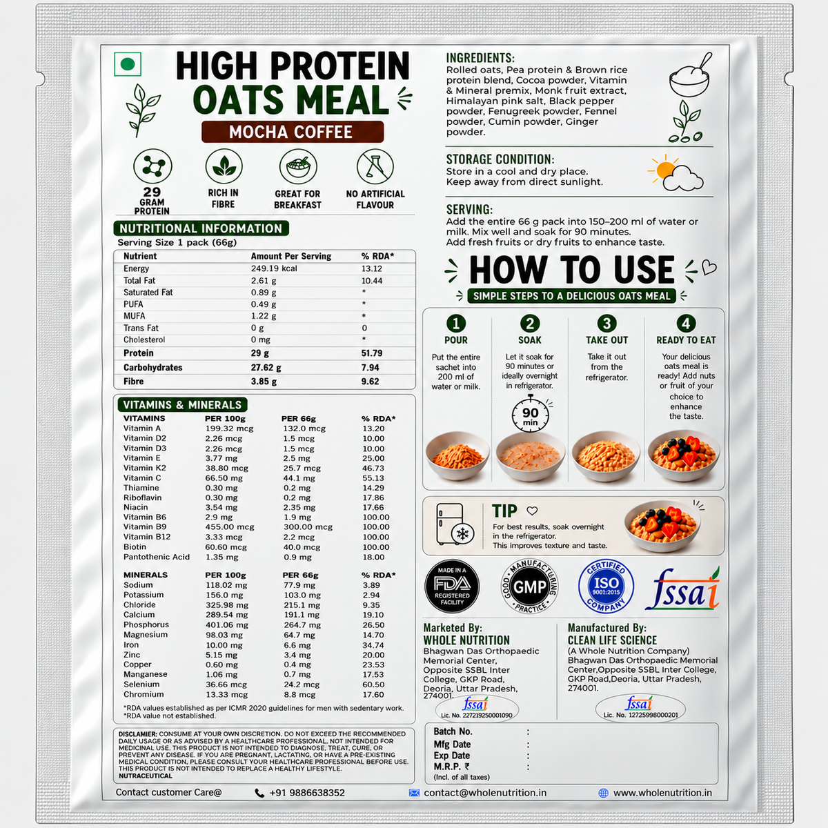 High Protein Oat Meal-Assorted